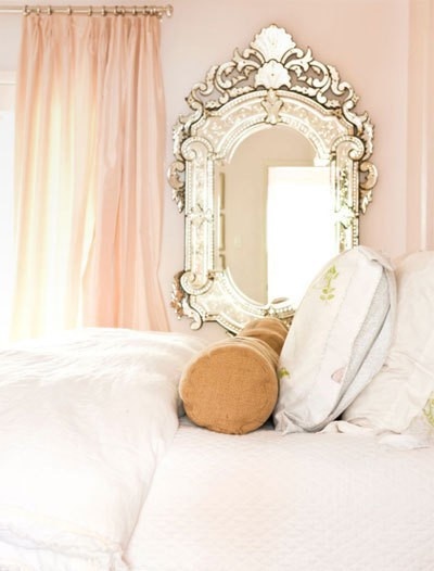 Fancy Venetian Mirror in Bedroom